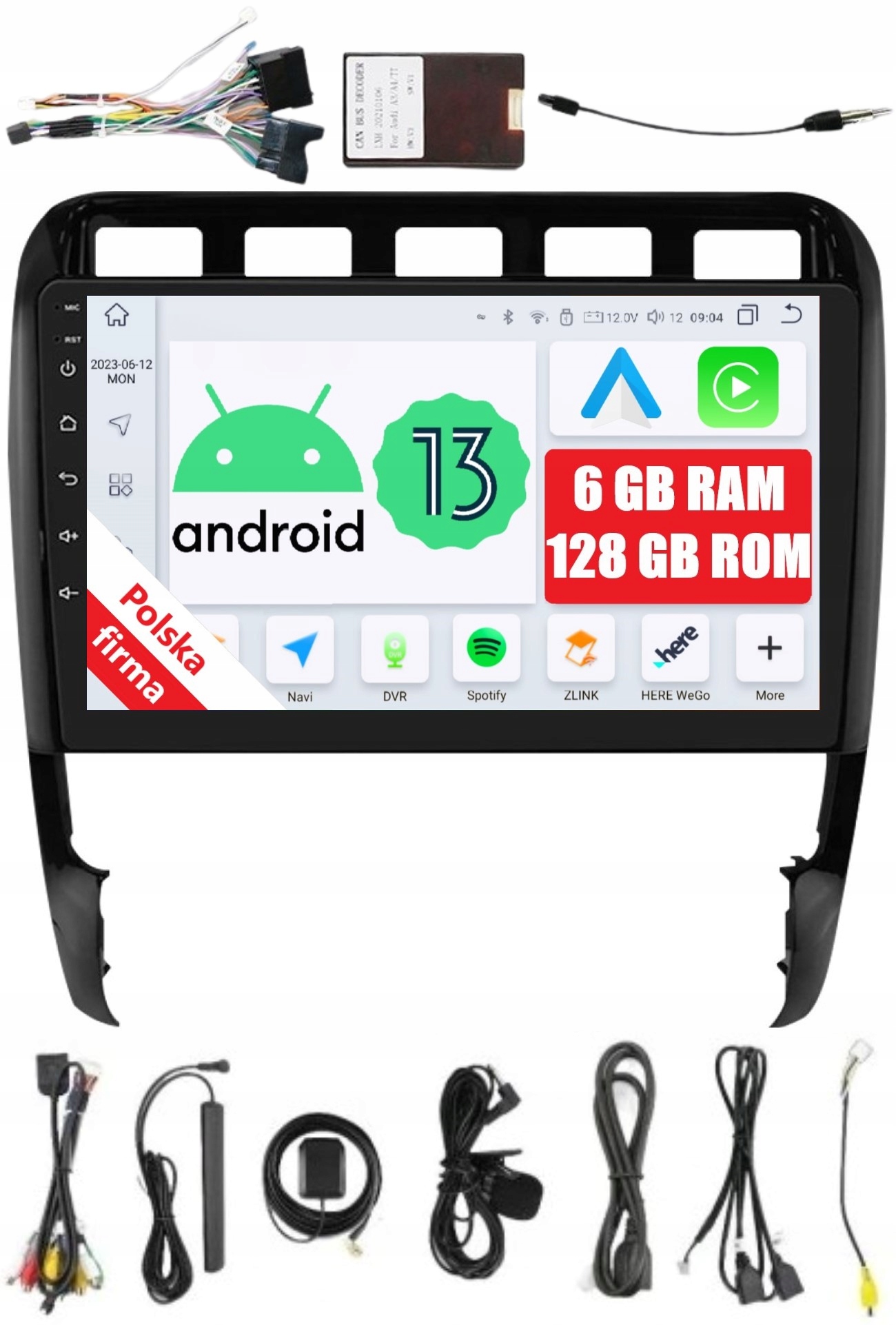 Rádio 2DIN Navigácia Android Porsche Cayenne 6/128 Gb Dsp Carplay Lte