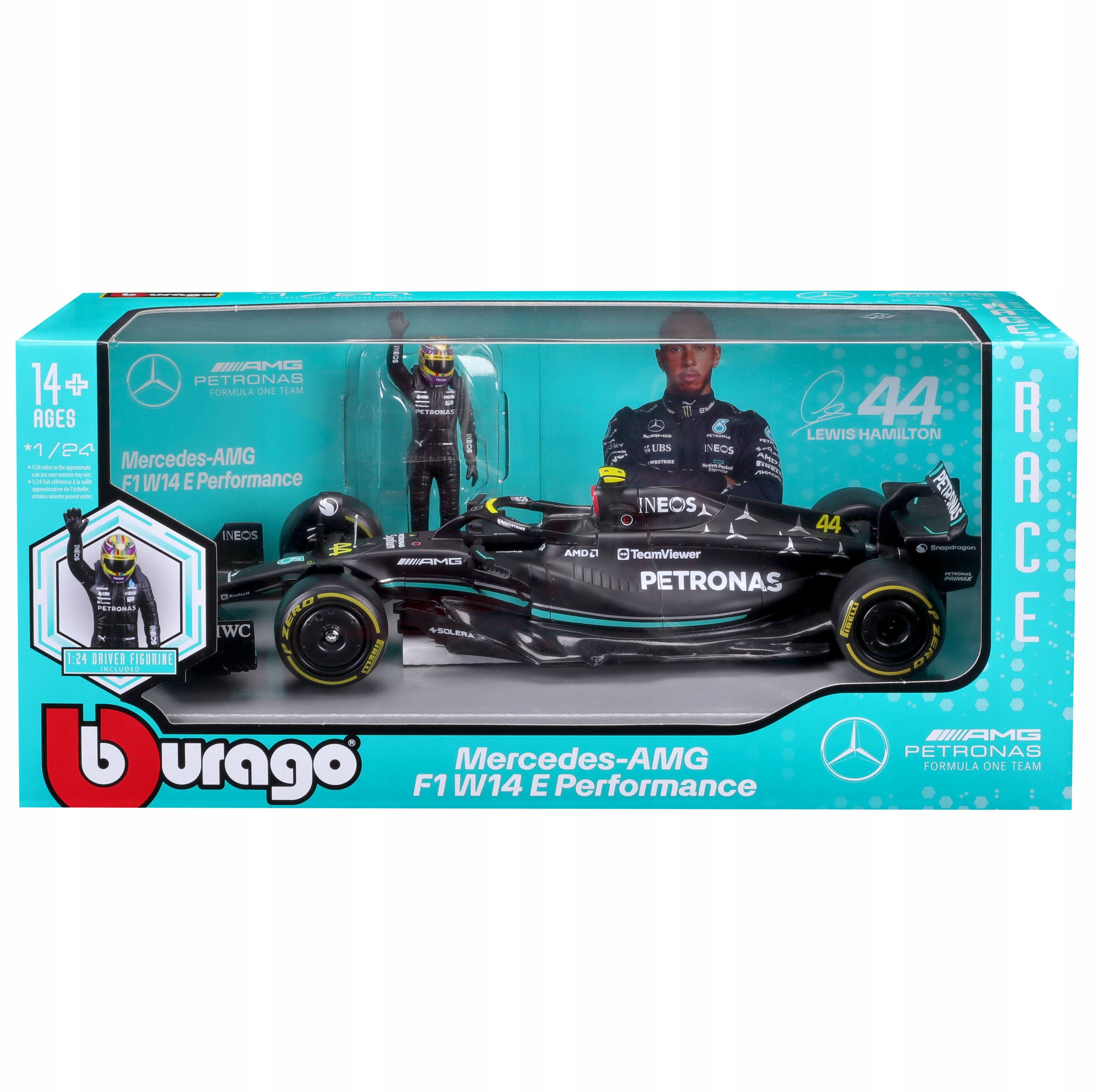 Bburago metal., 1:24, Mercedes-amg F1, Hamilton