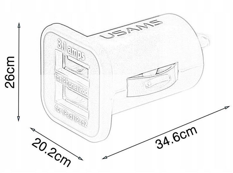 ŁADOWARKA SAMOCHODOWA 3.1A 2xUSB 12/24V CZARNA EAN (GTIN) 8719497083398
