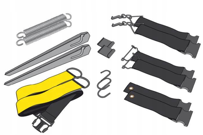Naciąg przeciwwietrzny pas sztormowy Universal Tie Down Set Haba