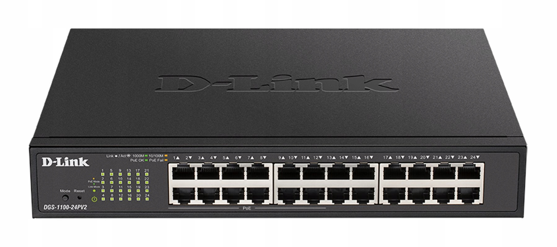 D-Link DGS-1100-24PV2 24-port Gigabit Smart switch, 12x GbE PoE+, PoE…