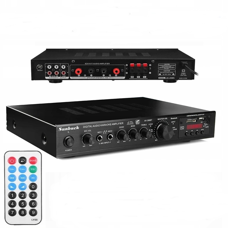Amplituner Hi-fi Stereo Zosilňovač Bluetooth Diaľkový Ovládač Fm Audio Prijímač