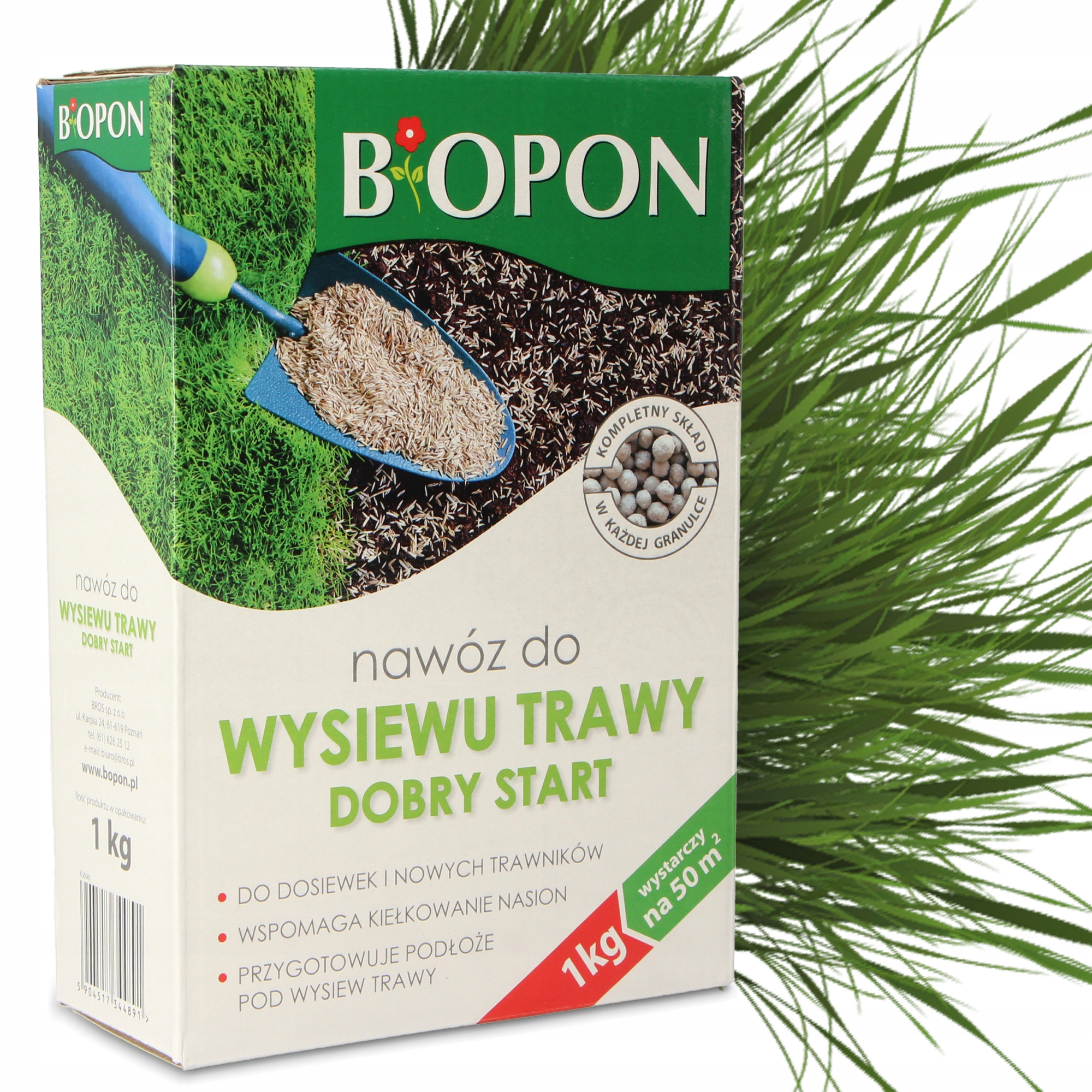 

Nawóz Do Trawnika Wysiewu Trawy Granulowany 1 kg
