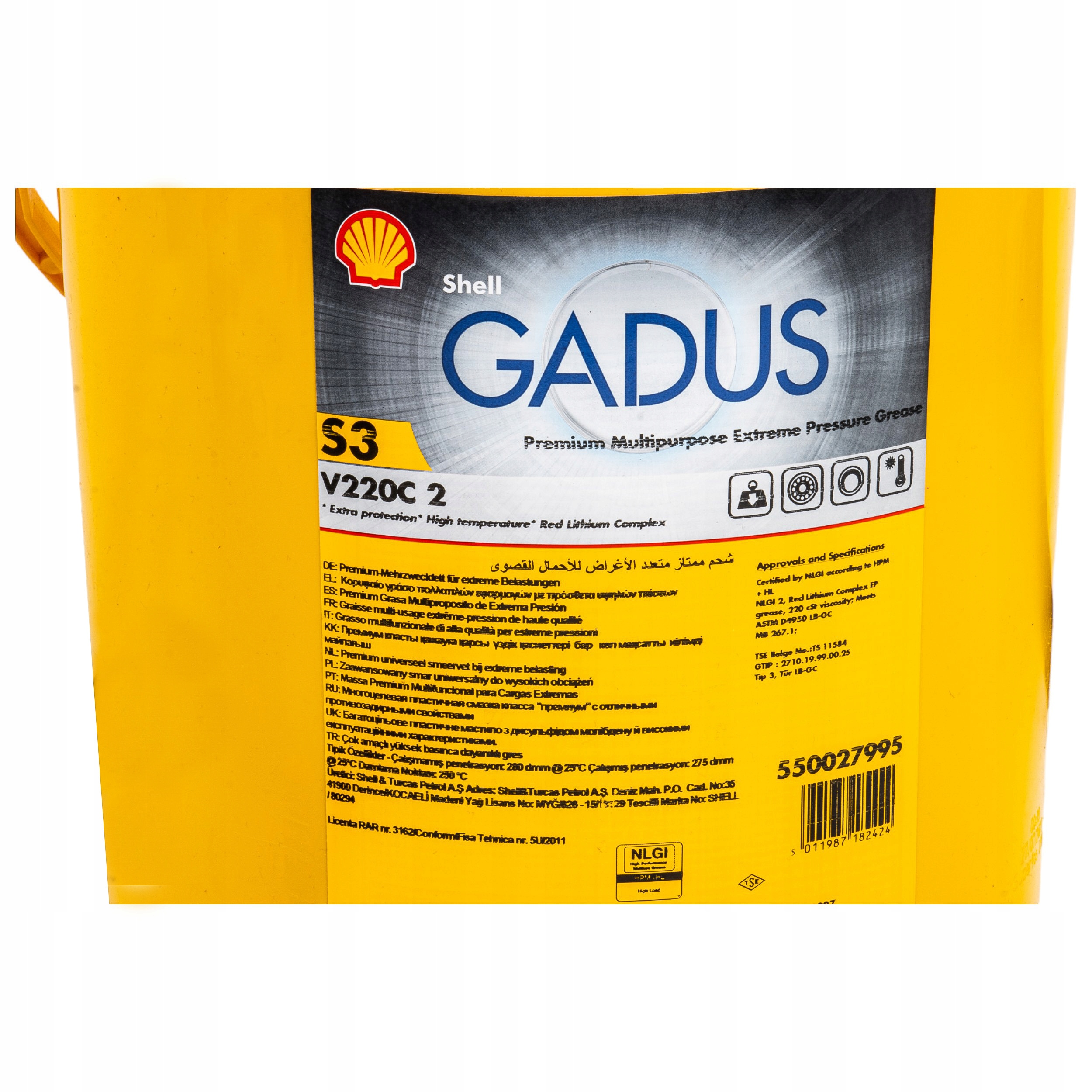 Smar Gadus S3 V220C 2 18kg Shell EAN (GTIN) 5011987182424