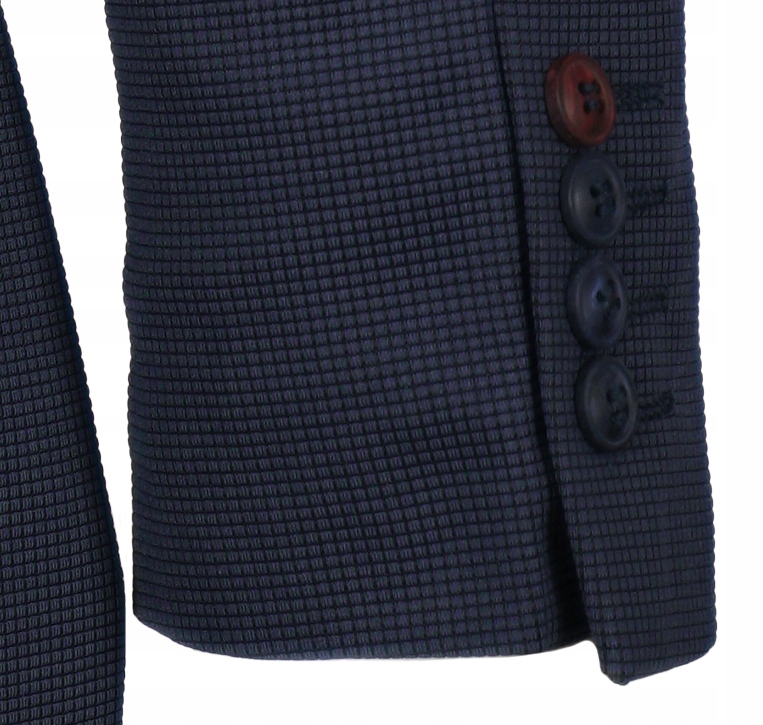 MARYNARKA MĘSKA BAWEŁNIANA ELEGANCKA WIZYTOWA CASUAL GRANATOWA TURECKA 56 Kolor niebieski