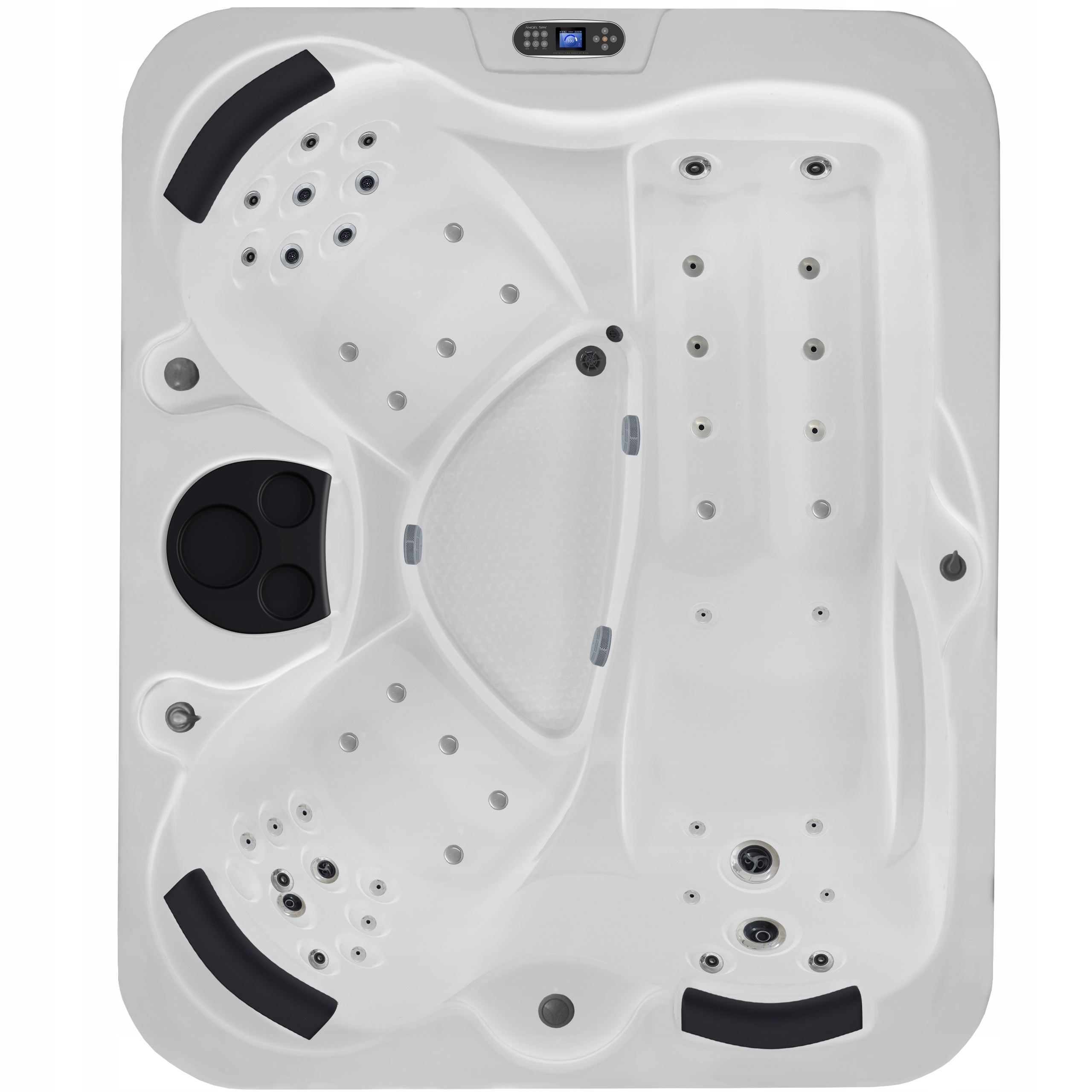 Celoroční vířivka pro zahradu 201x164x80 malá, 3-místná, pevný konfigurátor