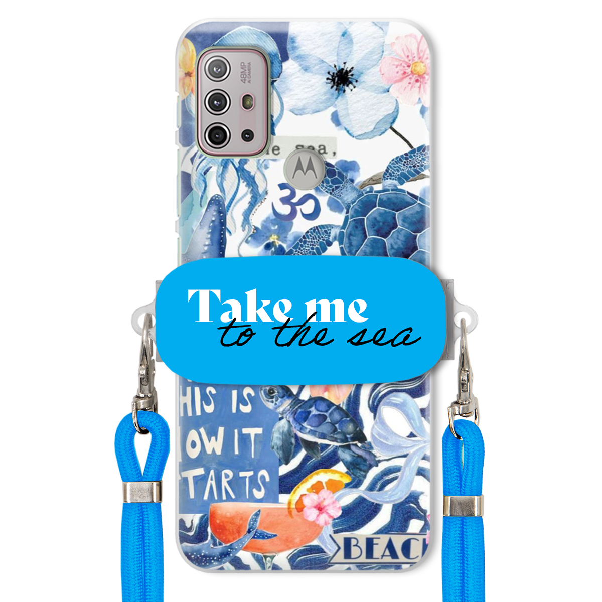 Pouzdro pro Motorola G20 Premium Vodítko modré Držák Take Me To The Sea