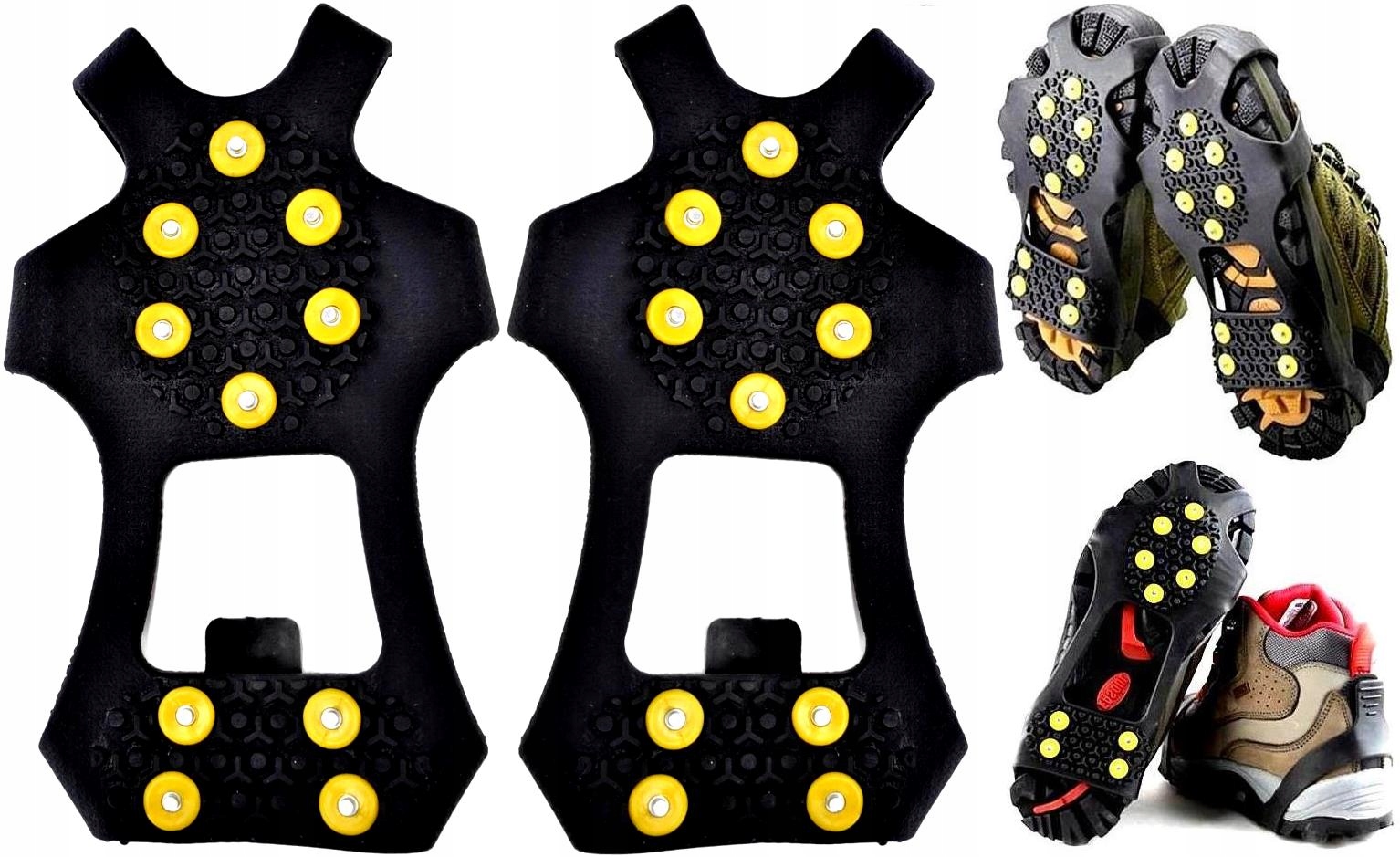 Gumowe Raczki Nakładki Antypoślizgowe na buty Śnieg Lód 10 Zębów M 36/41