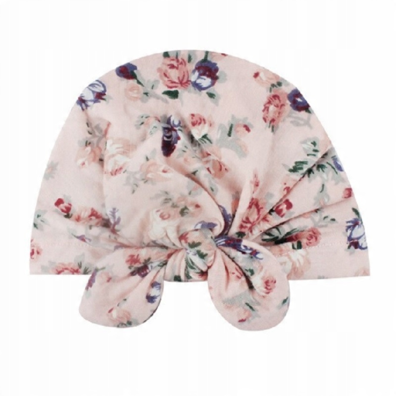 

Czapka Dziecięca Turban Kokarda kwiaty 40 48 CM