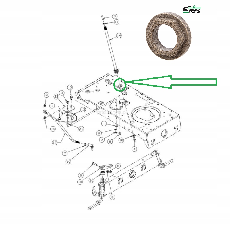 TULEJA PODKŁADKA WAŁKA KOLUMNY KIEROWNICZEJ DO MTD CUB CADET 741-04124 ORYG Zawiera baterie nie