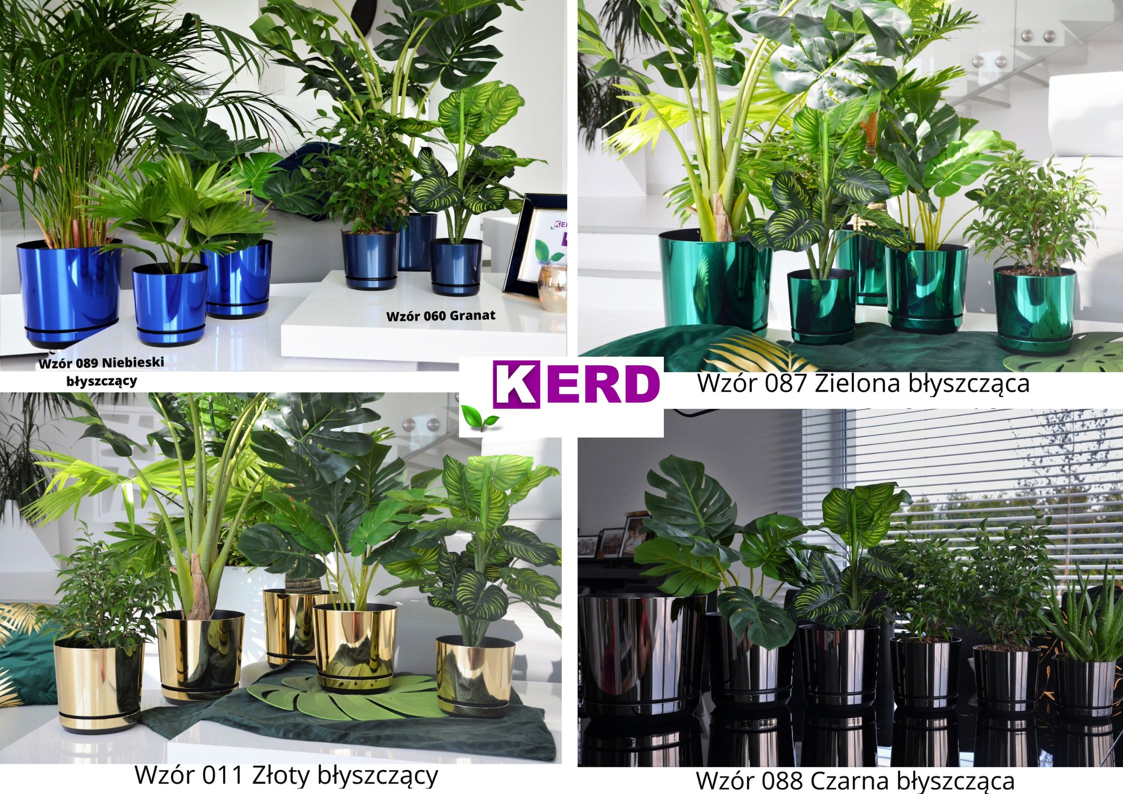 14 ZŁOTO BIAŁA osłonka doniczka z podstawką styl nowoczesny glamour połysk Informacje dodatkowe podstawka w zestawie