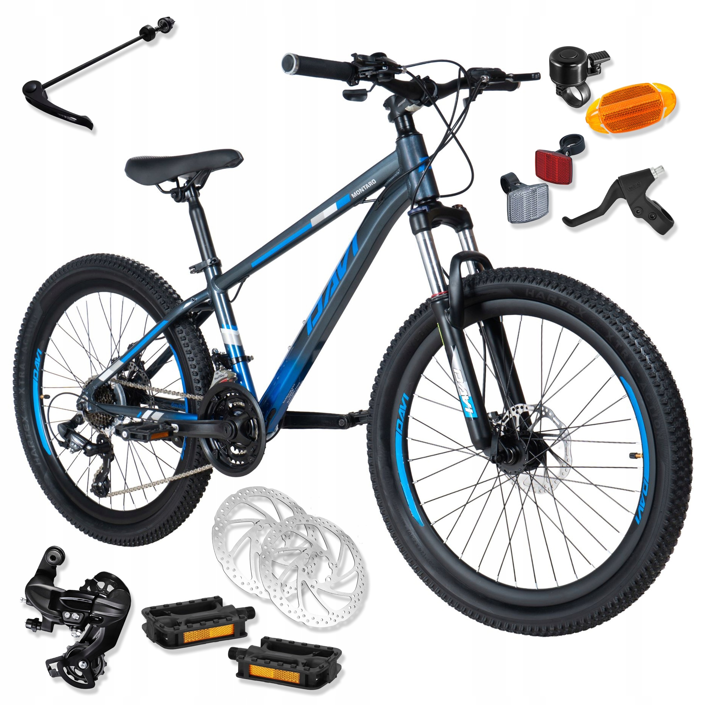 Dětské Kolo 24" Shimano Uni Horské Mtb Davi Montaro Rám Alu 11"