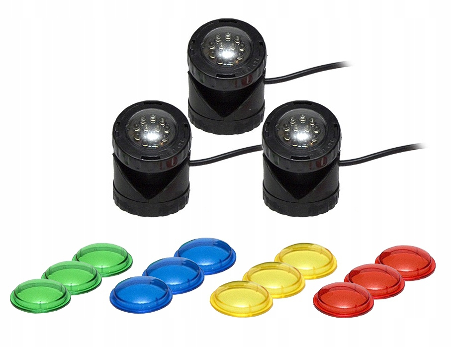 AQUA NOVA NPL1-LED3 LAMPKI LED 3x1,6W OŚWIETLENIE DO OCZKA WODNEGO STAWU Stan opakowania oryginalne