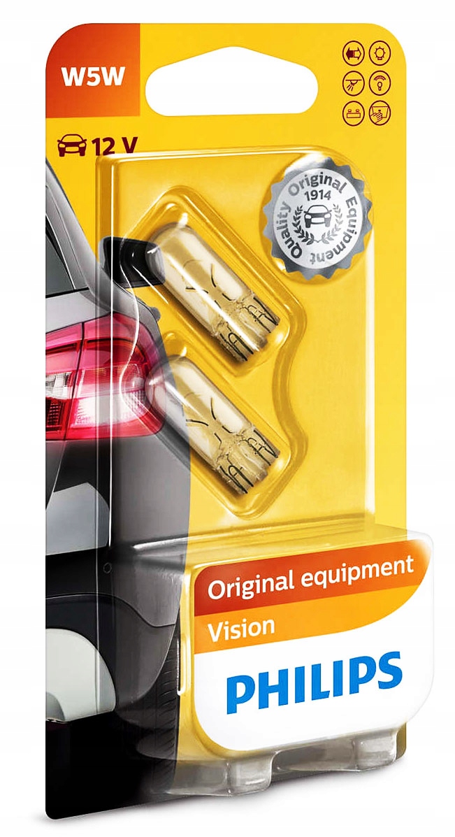 Żarówki Philips W5W Vision W5W 12V 5W 2 Sztuki