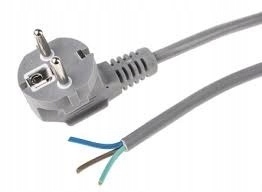 

Kabel zasilający Cee 7/7 wtyk kątowy 3x0,75mm 1,8m