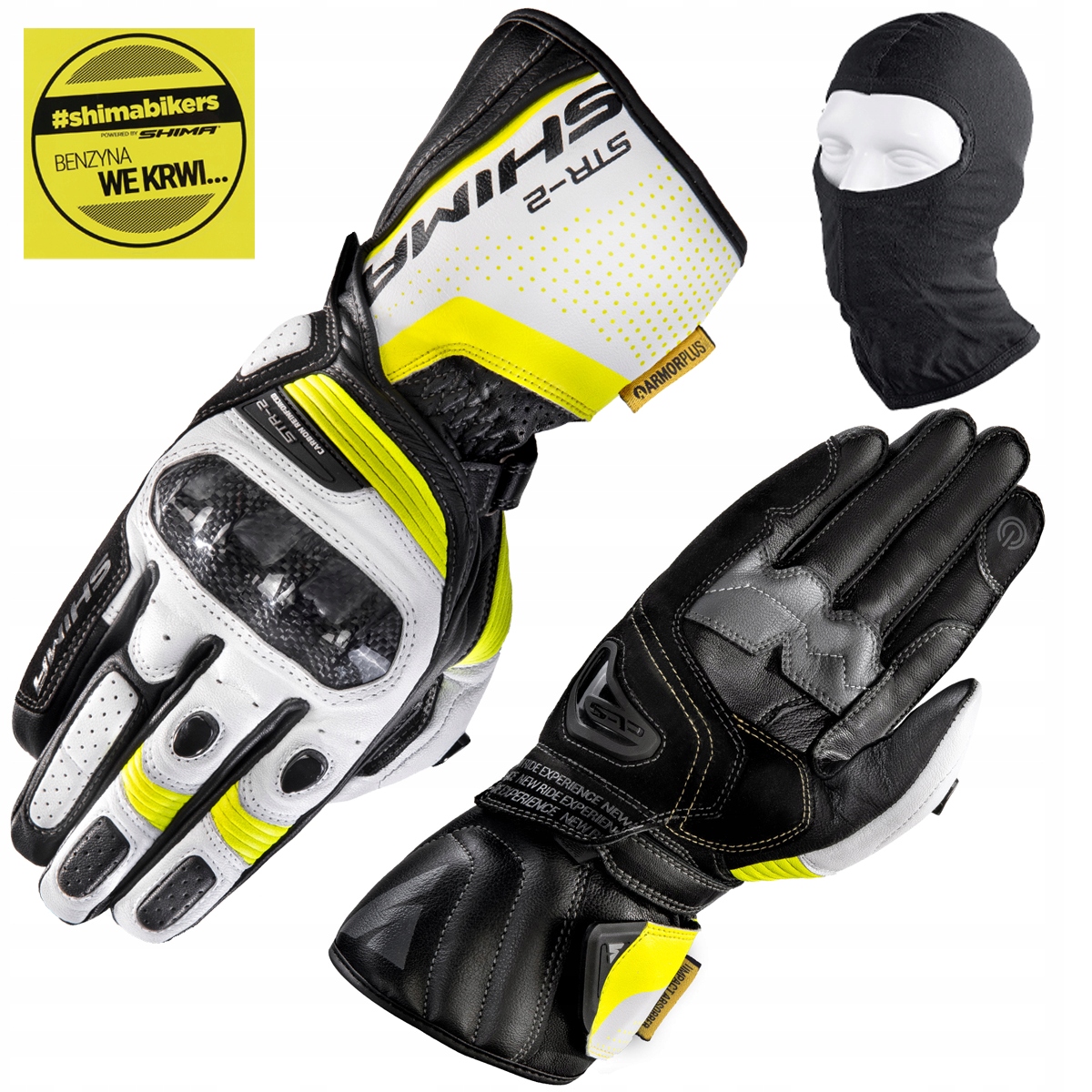 Moto Rukavice Shima ST-2 Fluo Pánské Kožené Sportovní Dárek