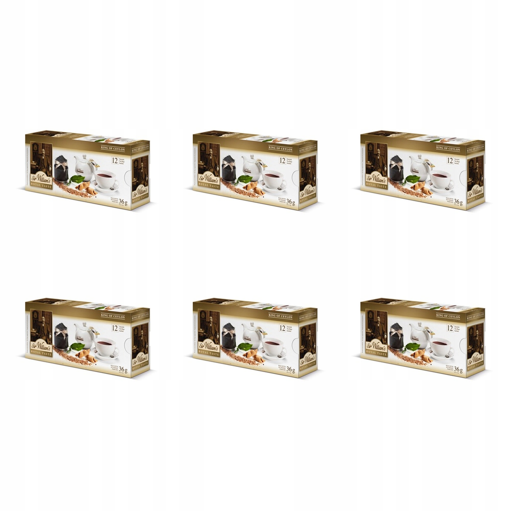 6x 12tb Čaj černý Sir William's King of Ceylon 12x3g