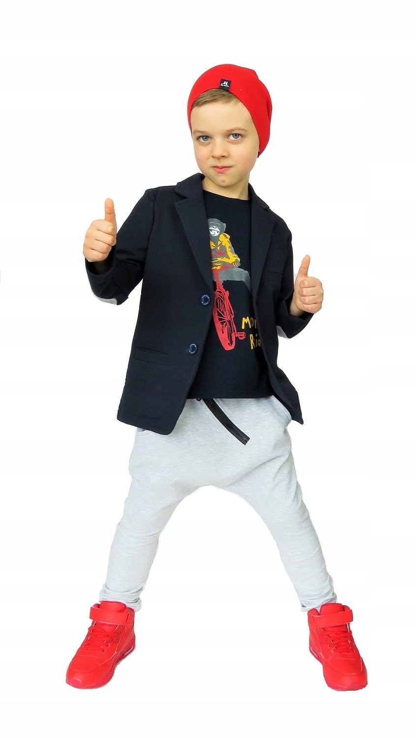 Jasnoszare spodnie baggy z zamkiem 146 Caramba