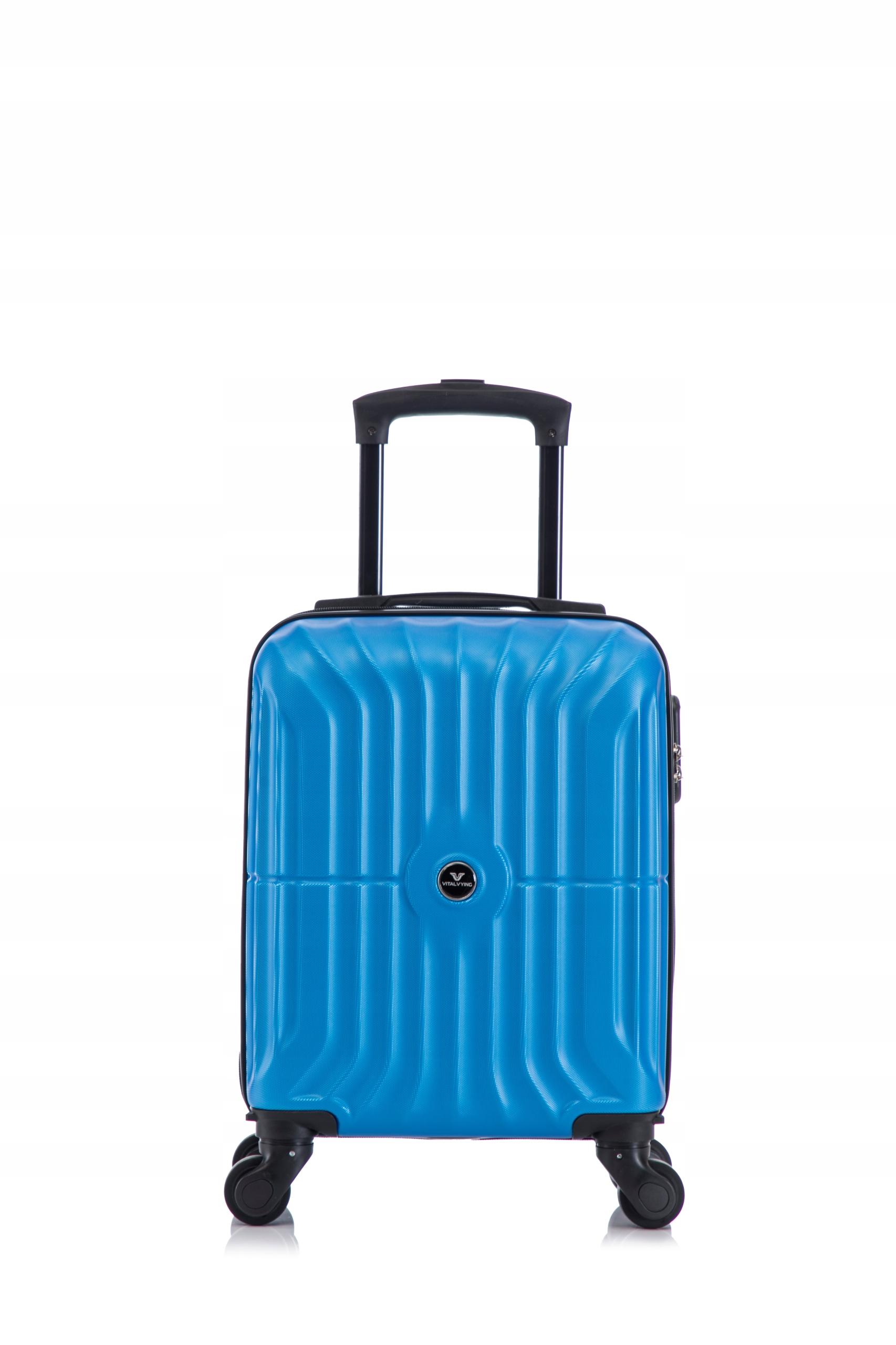 Mały bagaż podręczny 40X30X20 Abs z odpinanymi kółkami Ryanair niebieski