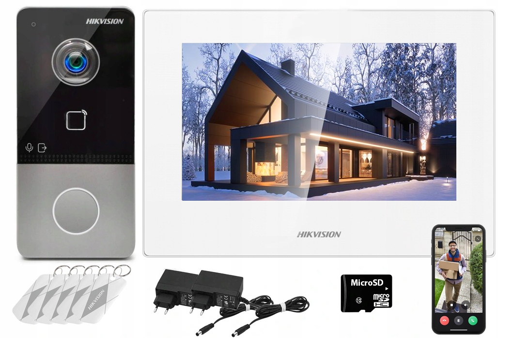 Digitálny Ip Videovrátnik 7' Čítačka Hikvision Villa