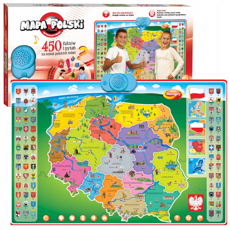 DUMEL INTERAKTYWNA MAPA POLSKI GRA EDUKACYJNA +6