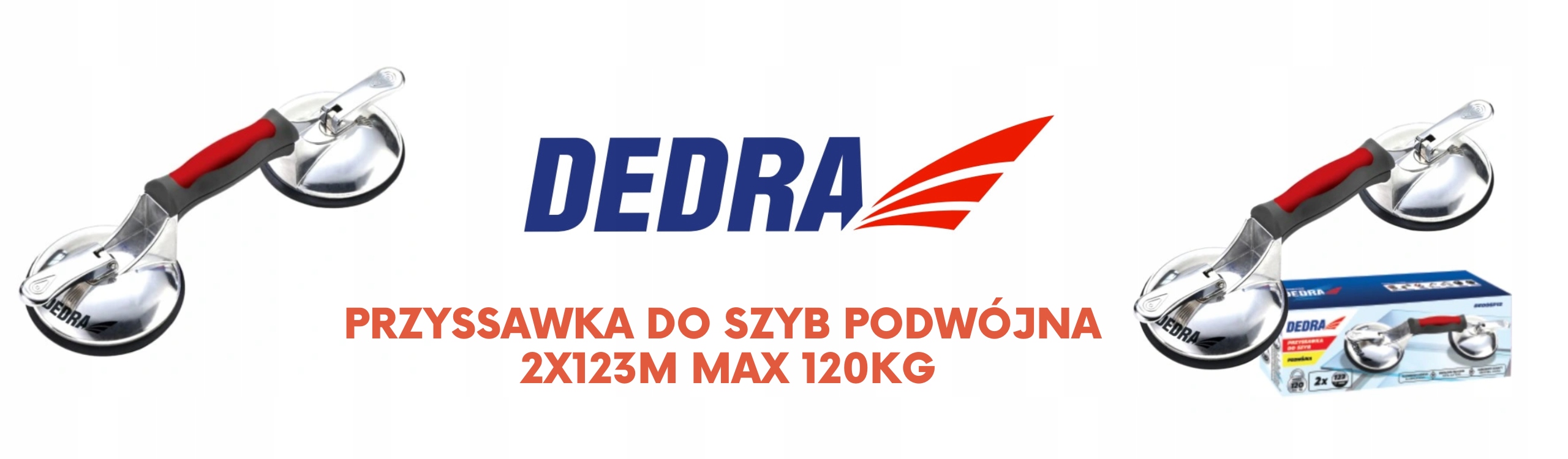 DEDRA PRZYSSAWKA SZYB PŁYTEK UCHWYT PODWÓJNY 120kg Kod producenta DED06P12