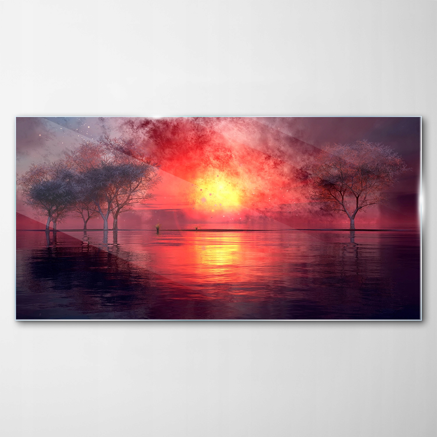 

Hartowany Obraz Szklany Jezioro Abstrakcja 140x70