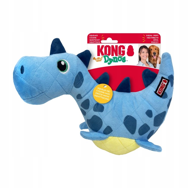 Levně Kong hračka pro psa Dino Dynos Roars Blue M/L Eu