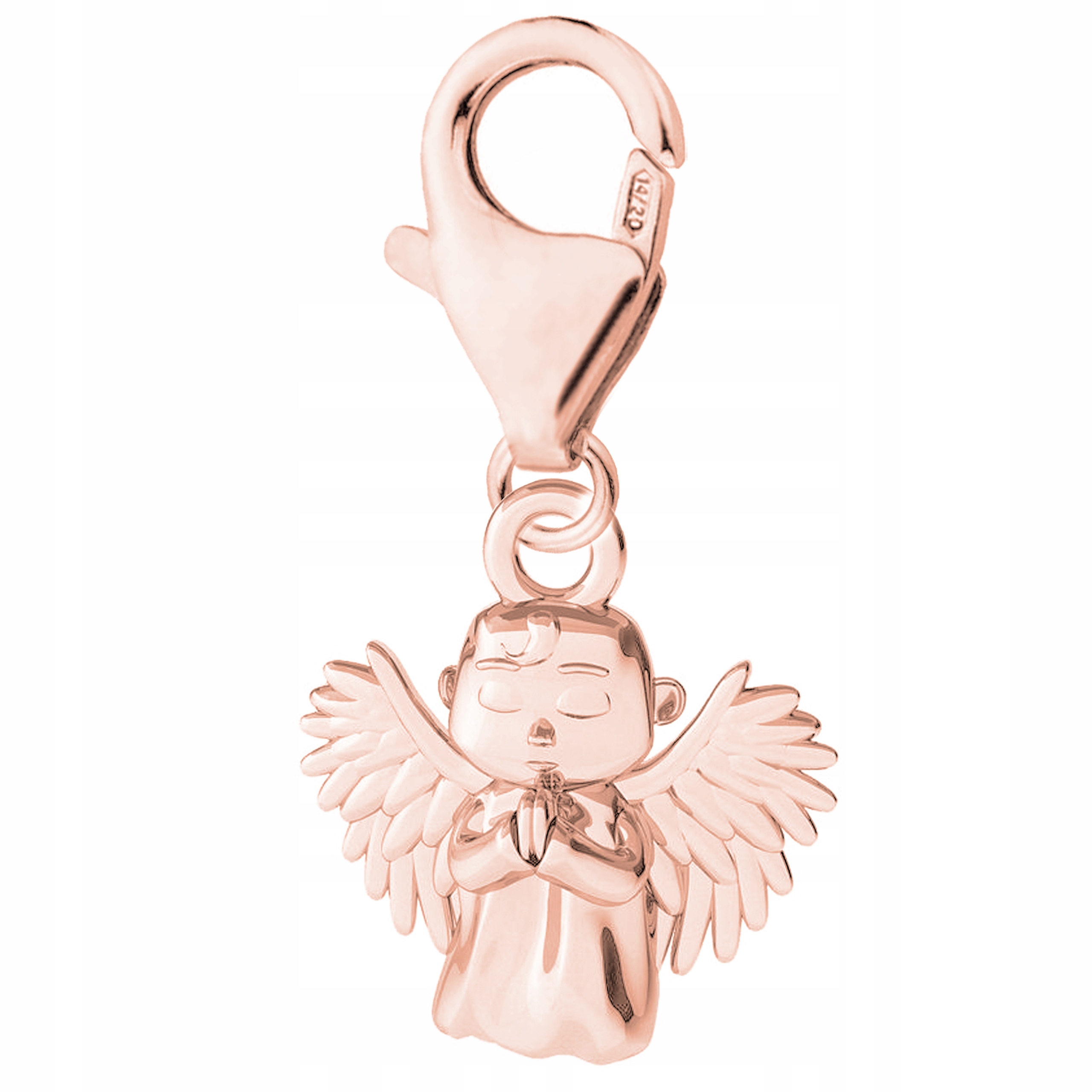 Přívěsek Pozlacený Karabinek s andělem strážným Anděl Andělem Stříbro 925