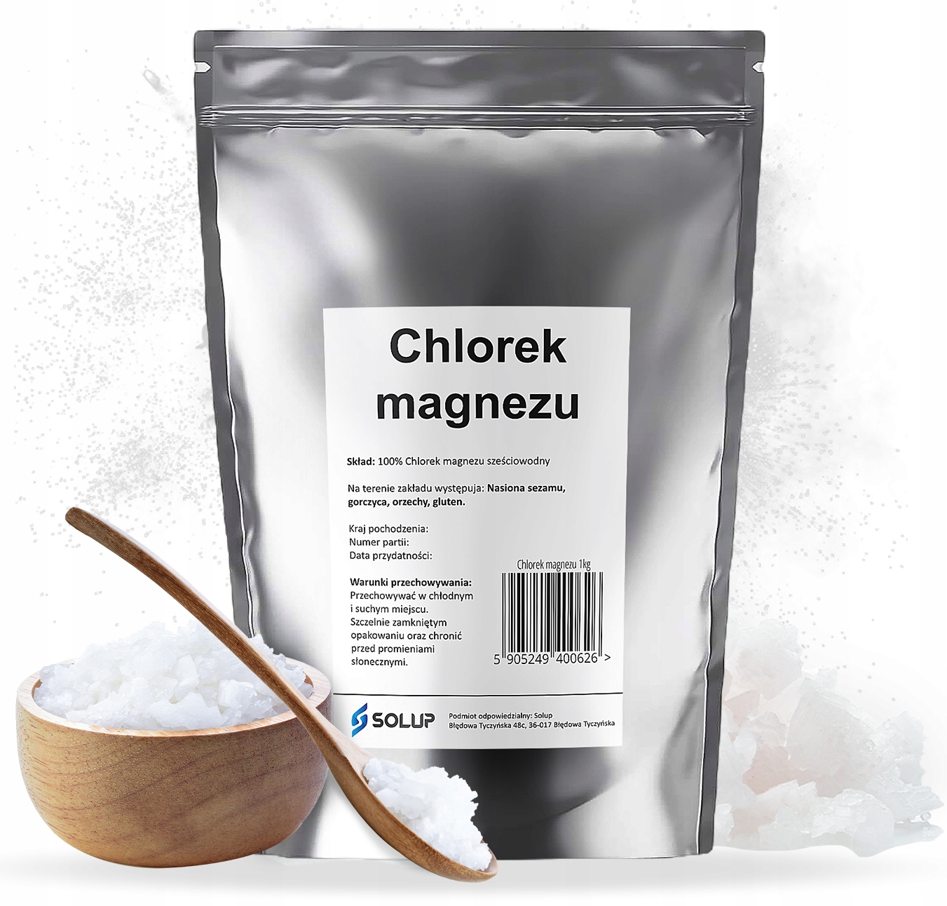 

Chlorek Magnezu sześciowodny sól magnezowa 2kg