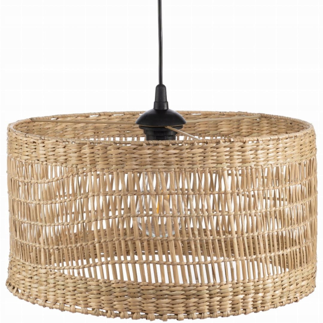 Lampa wisząca Boho Africa trawa morska walec 40cm TH2A