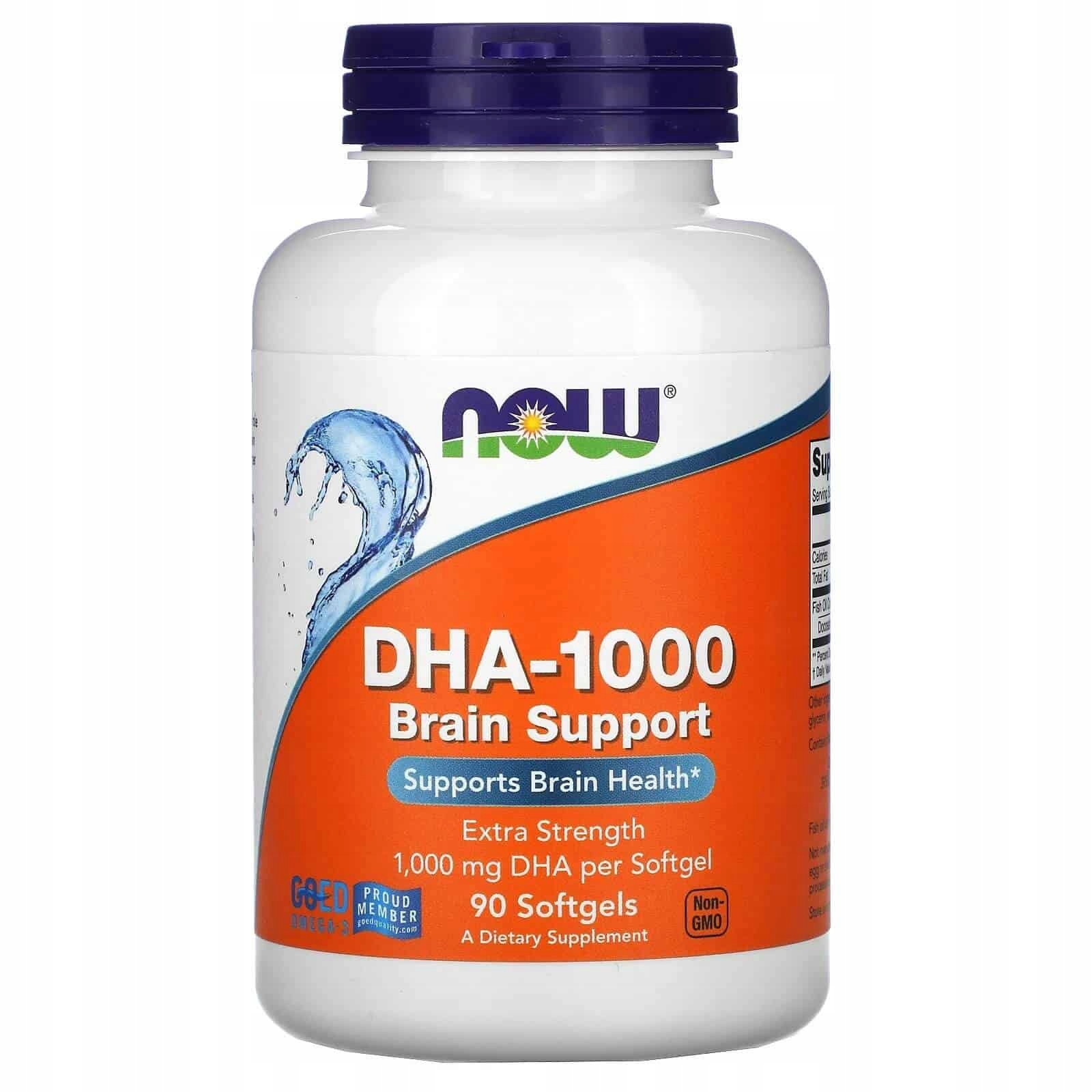 Kwasy omega 3 Now Foods DHA-1000 zdrowie mozgu