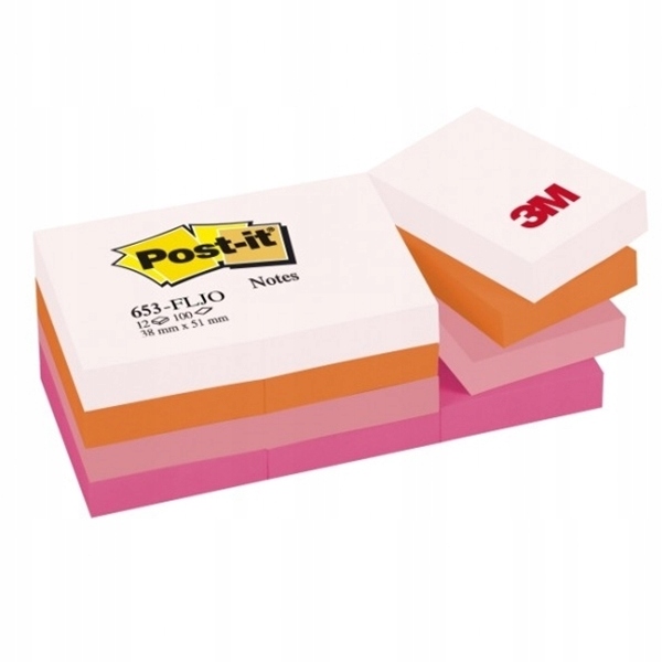

Notes Samoprzylepny 38x51mm 12x100 Fluo 3M Post-it
