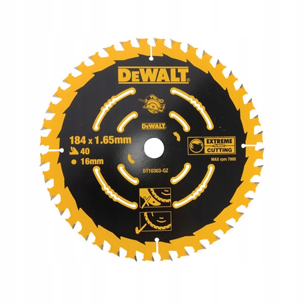 Kotoučová Pila Pro Záhlubník 184 mm x 40 cm x 16 mm pro dřevo Dewalt