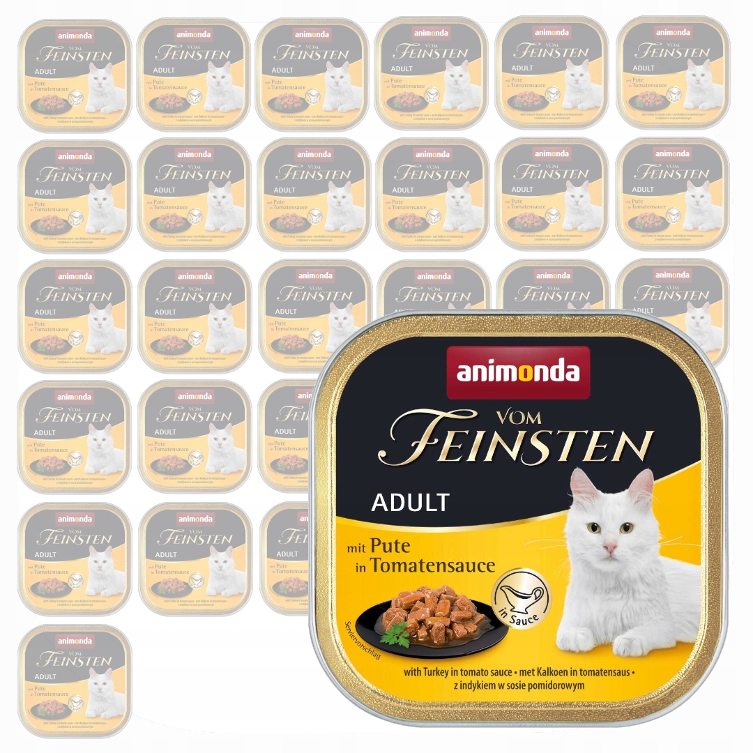 Animonda Vom Feinsten Adult 32x100g Krmivo Pro Kočky Krůta v rajčatové omáčce