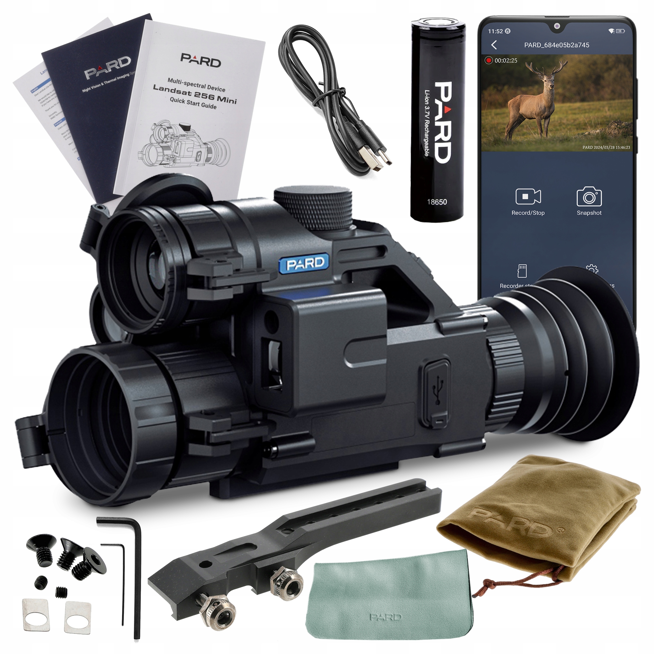 Celownik Termowizyjny Noktowizyjny Z Dalmierzem Pard Landsat 256 Mini 940nm