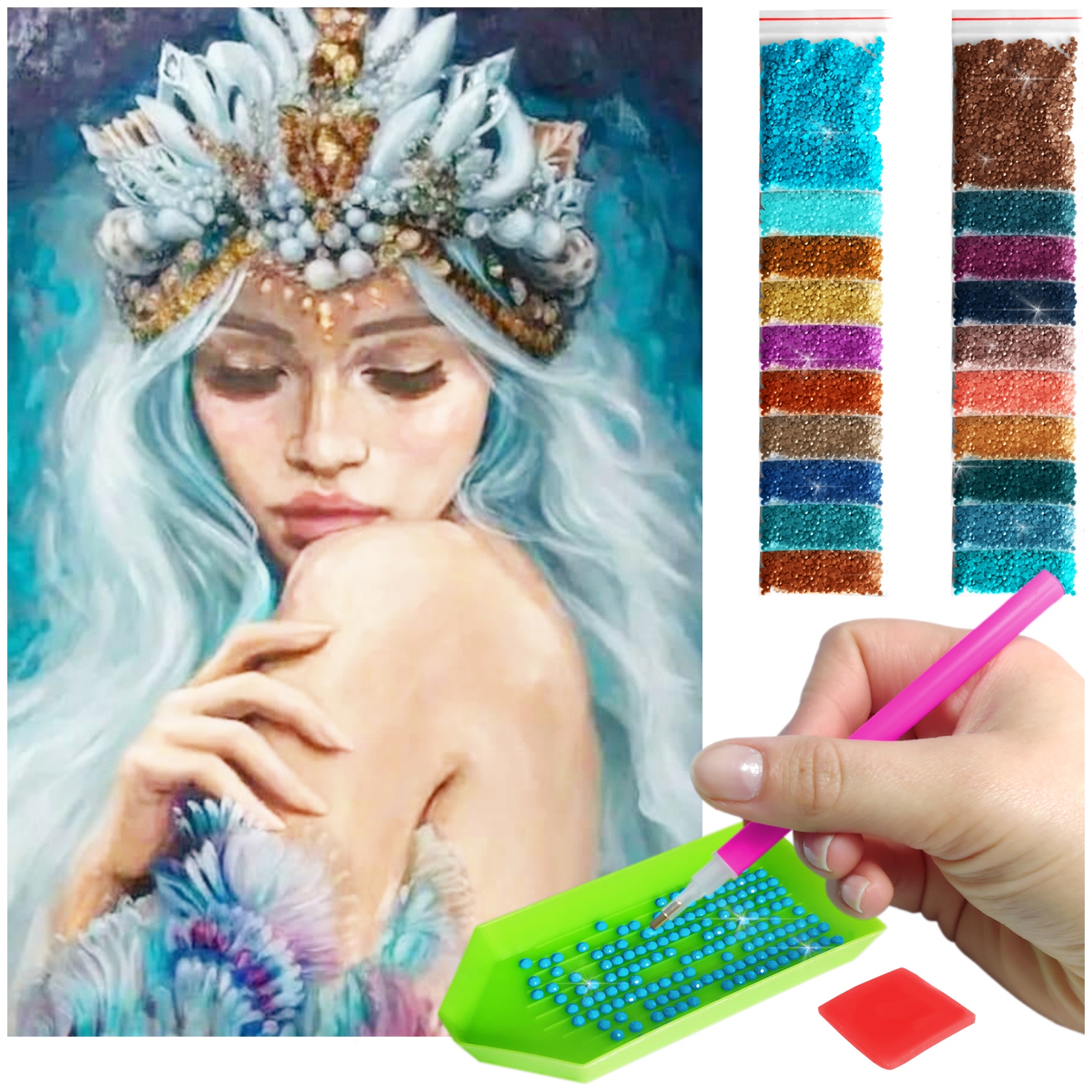 Diamantová Výšivka Velká 60x40cm Diamond Painting Mozaika Diamantové Doplňky