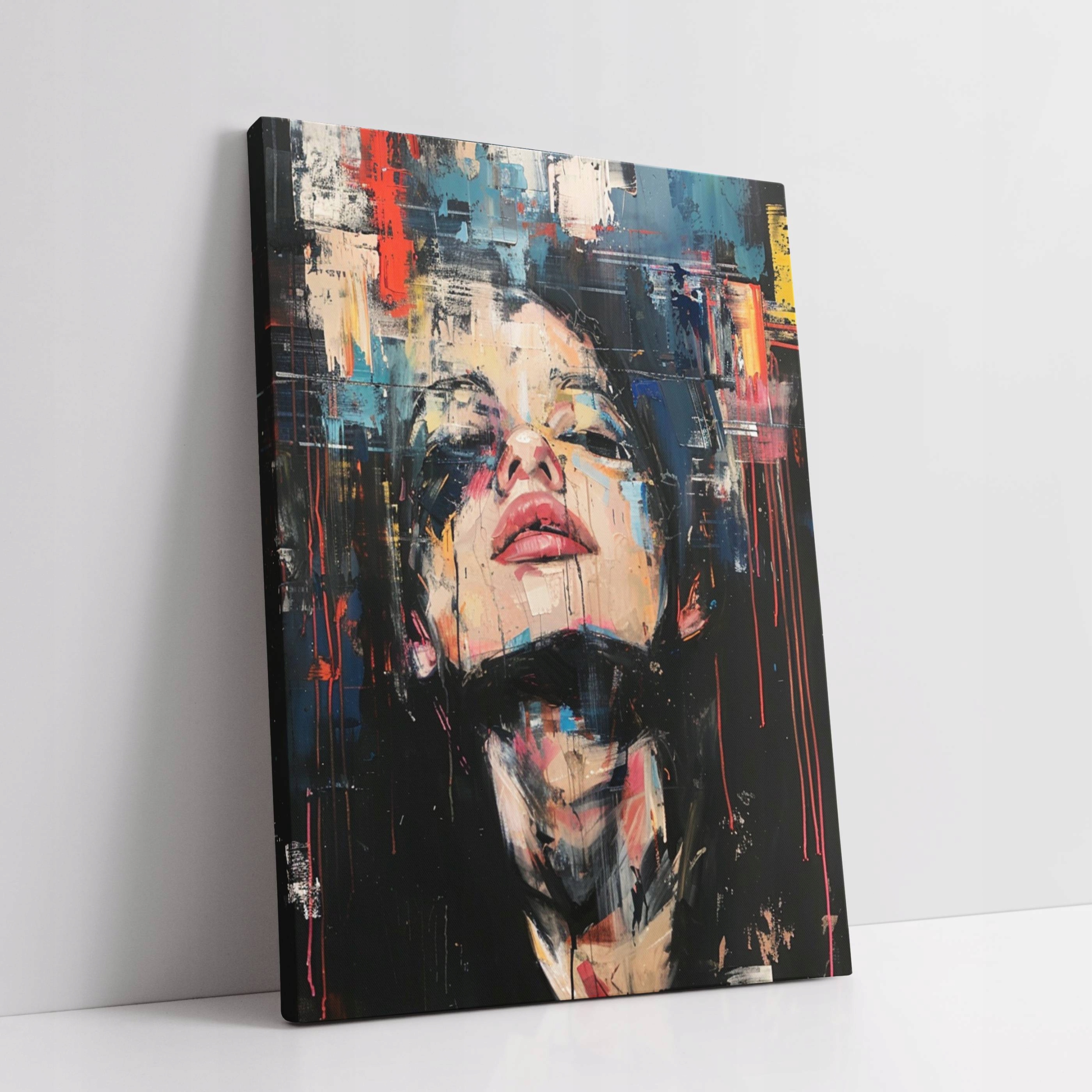 Obraz na plátně Žena s moderním uměním do domu obývacího pokoje 90x120