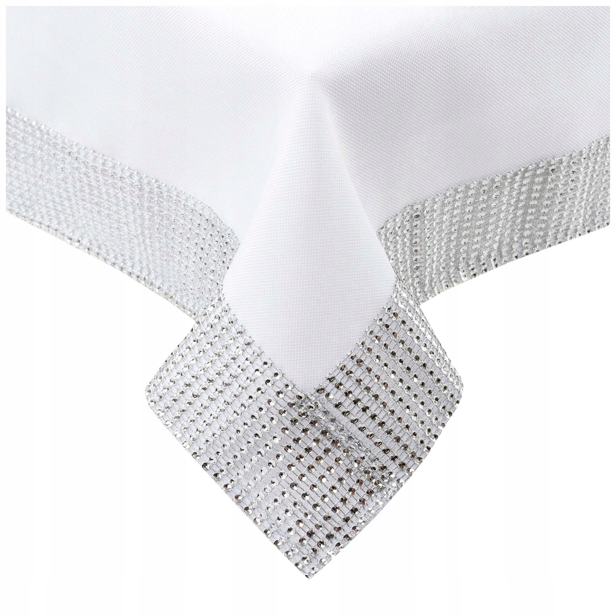 

Obrus plamoodporny 140x240 cyrkonie Diament Biały