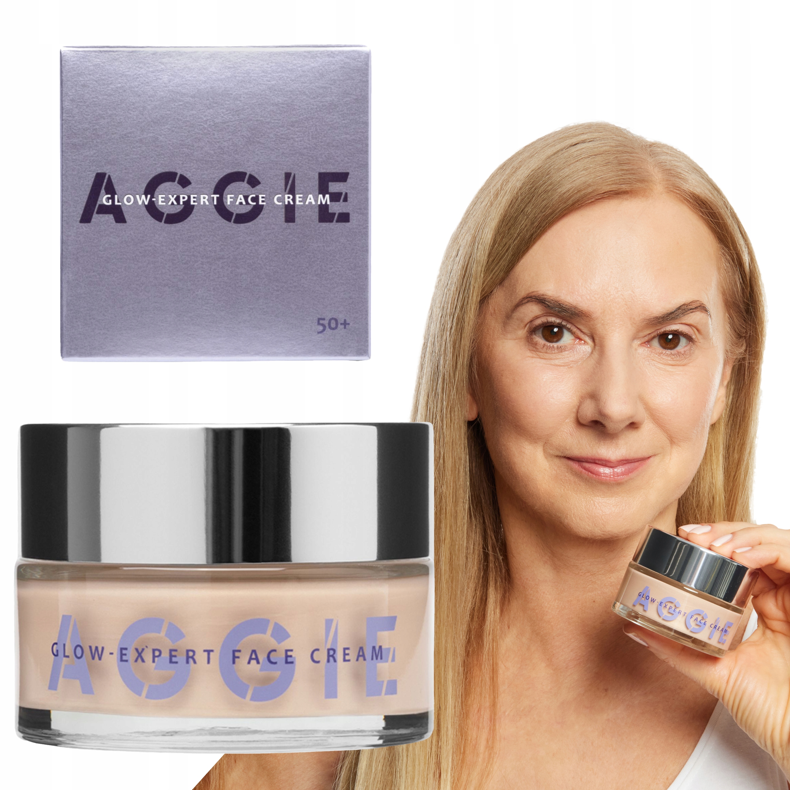 Rozjasňující Krém Na Obličej hydratační vyhlazující glycerin 50ml Aggie