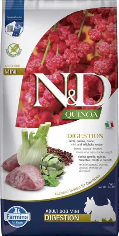 Farmina Nd Quinoa Dog Digestion Lamb Fennel Mini 7kg