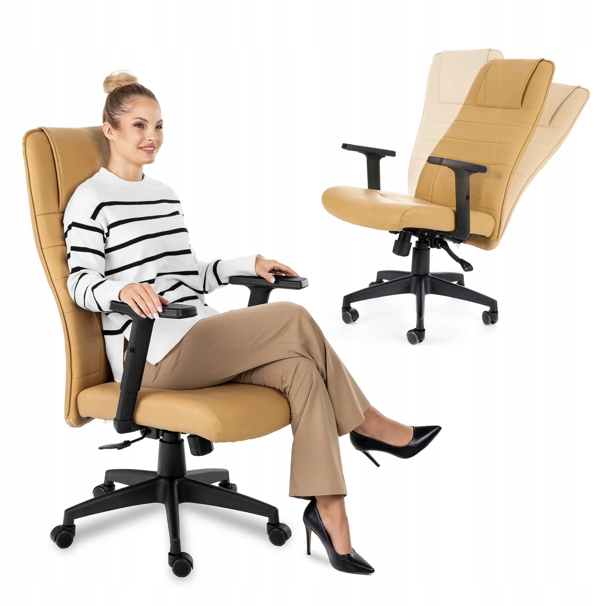 Fotel Biurowy Obrotowy Krzesło Do Biura Regulowany Rozkładany Ergonomiczny