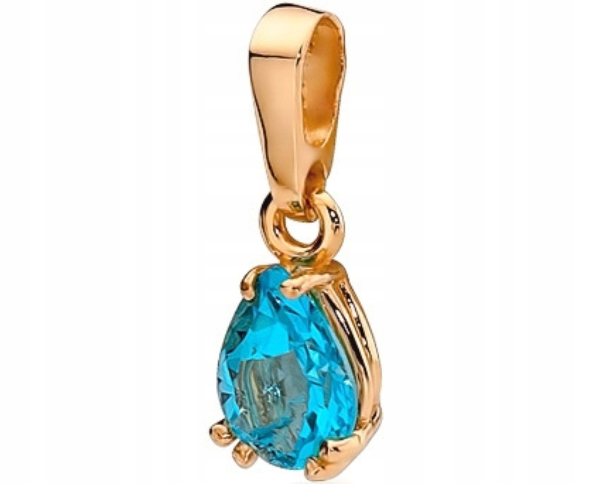 Růžové zlato přívěsek s přívěskem, topas
