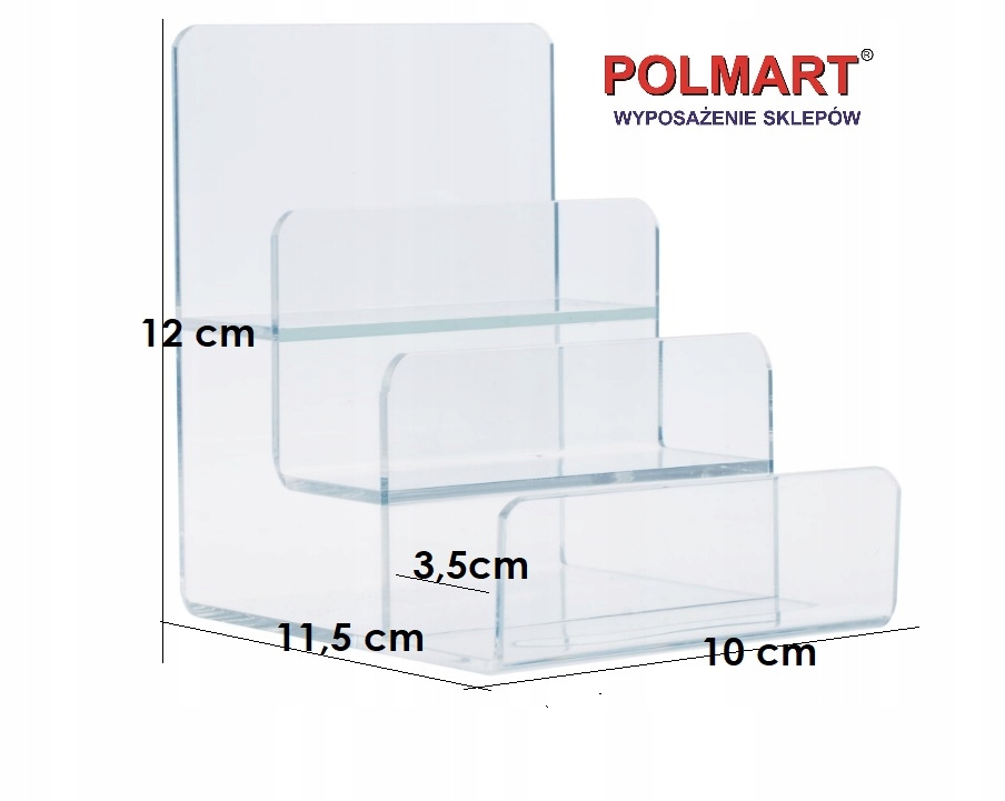 STOJAK EKSPOZYTOR NA PORTFELE OKULARY LAKIERY TRZY 3 POZIOMY POTRÓJNY Typ stojak