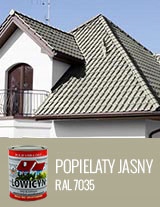 Farba Na Pozinkovaný Kov polyvinylová Lowicyn mat Popielata Jasná 7035 5L