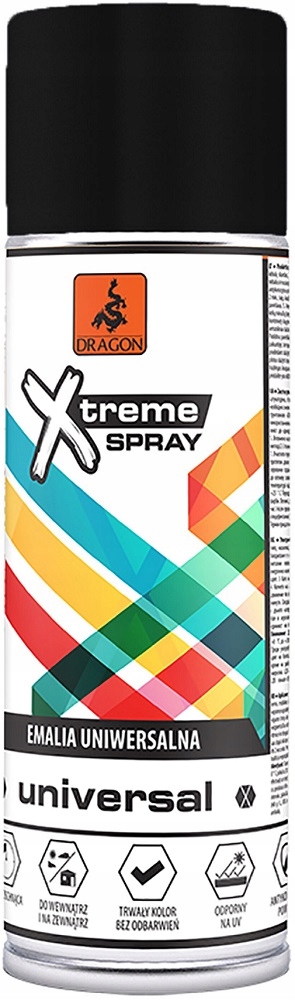 MAS24 EMALIA W AEROZOLU DRAGON CZARNY MAT RAL9011