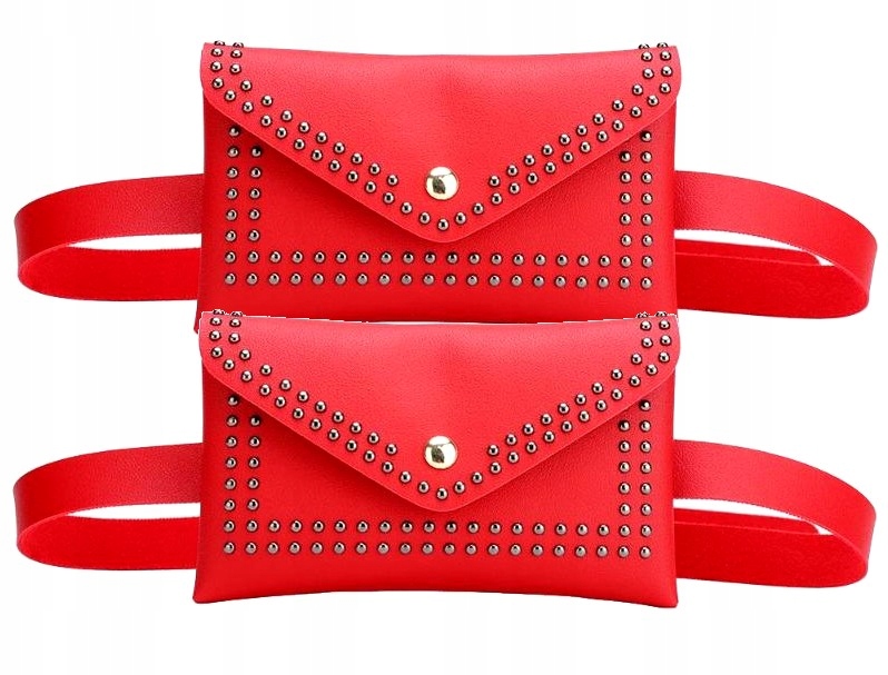 

Nerka skórzana ćwieki biodrówka damska punk na pas