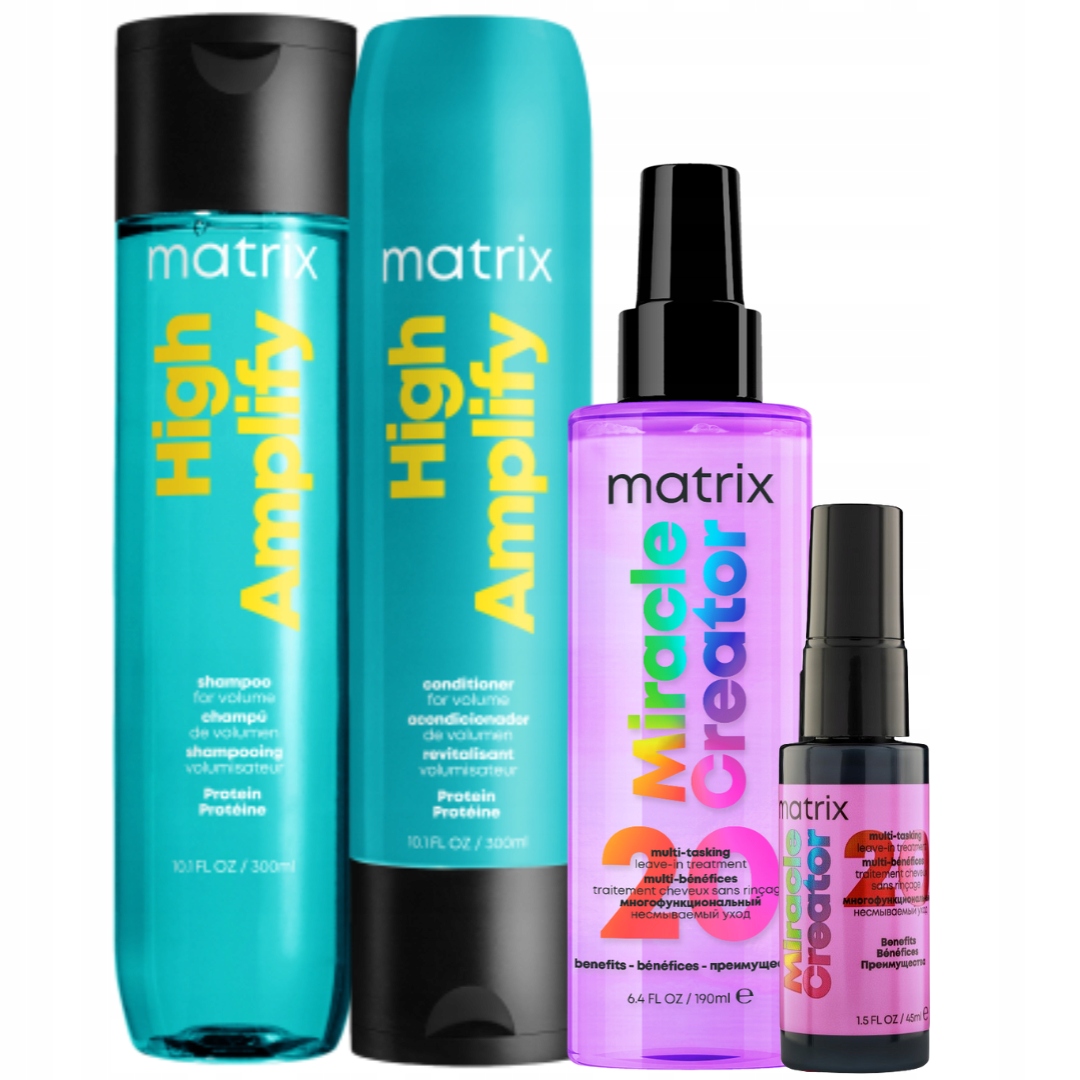 Matrix High Amplify Szampon do włosów na objętość, Odżywka, Miracle Creator