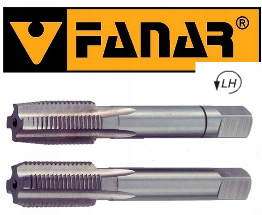 Gwintownik ręczny lewy M8 /2szt. HSS lewy gwint A1-260001-0080 Fanar EAN (GTIN) 5900920794469