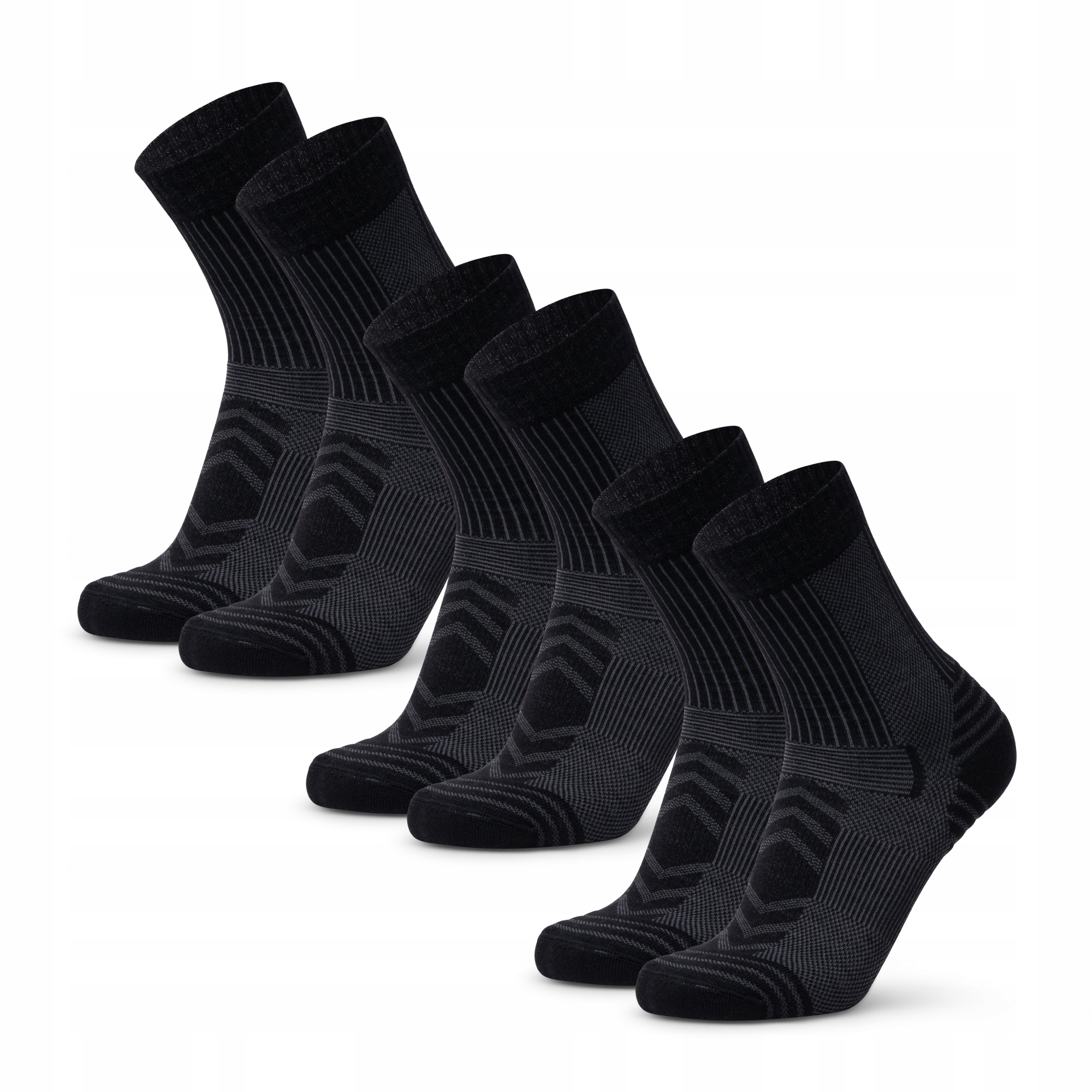 Lekkie Skarpety Trekkingowe Merino Danish Endurance Turystyczne 3-pak 48-51